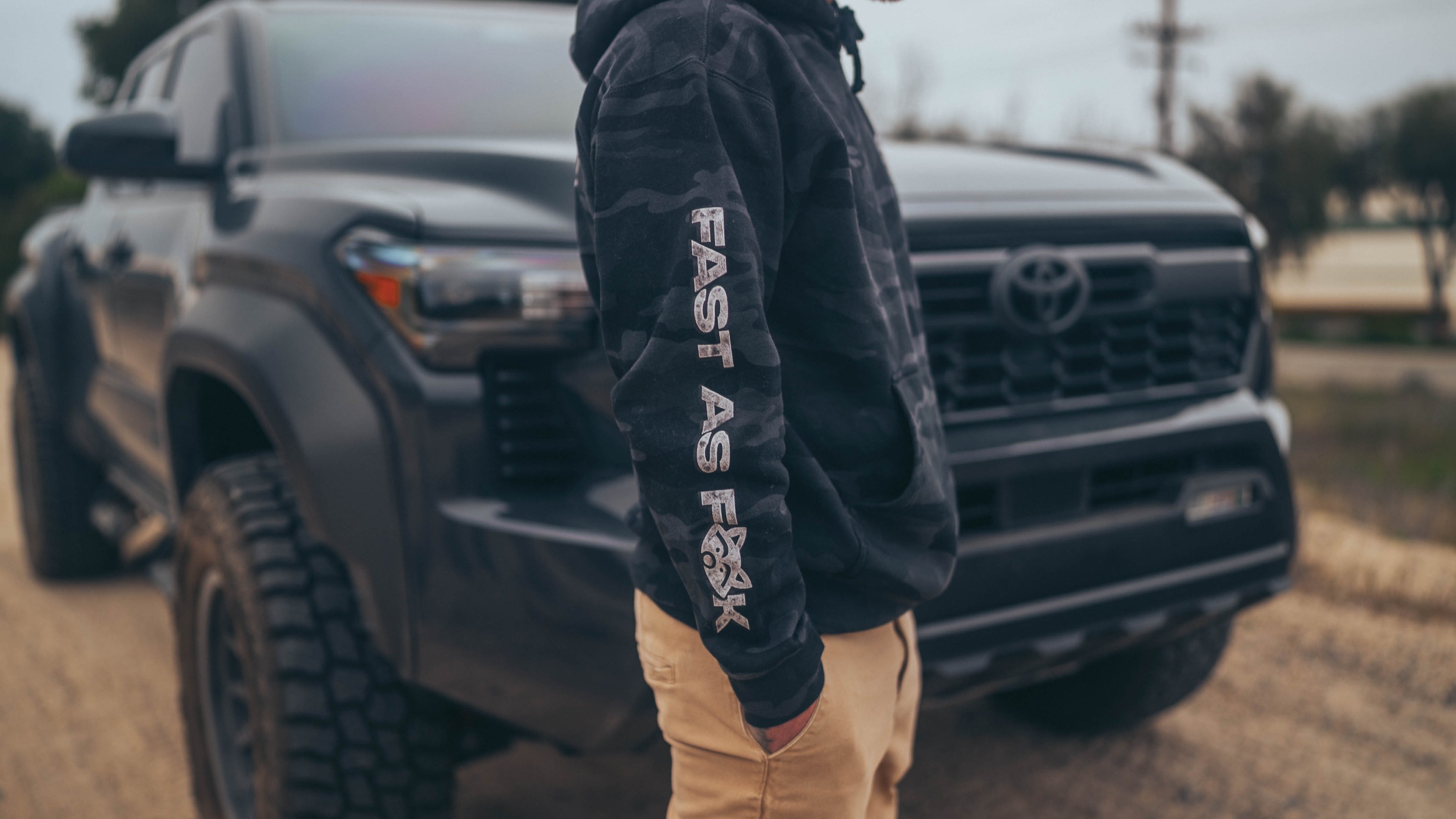 FAF OFF-ROAD TRD BLACK CAMOUFLAGE HOODIE