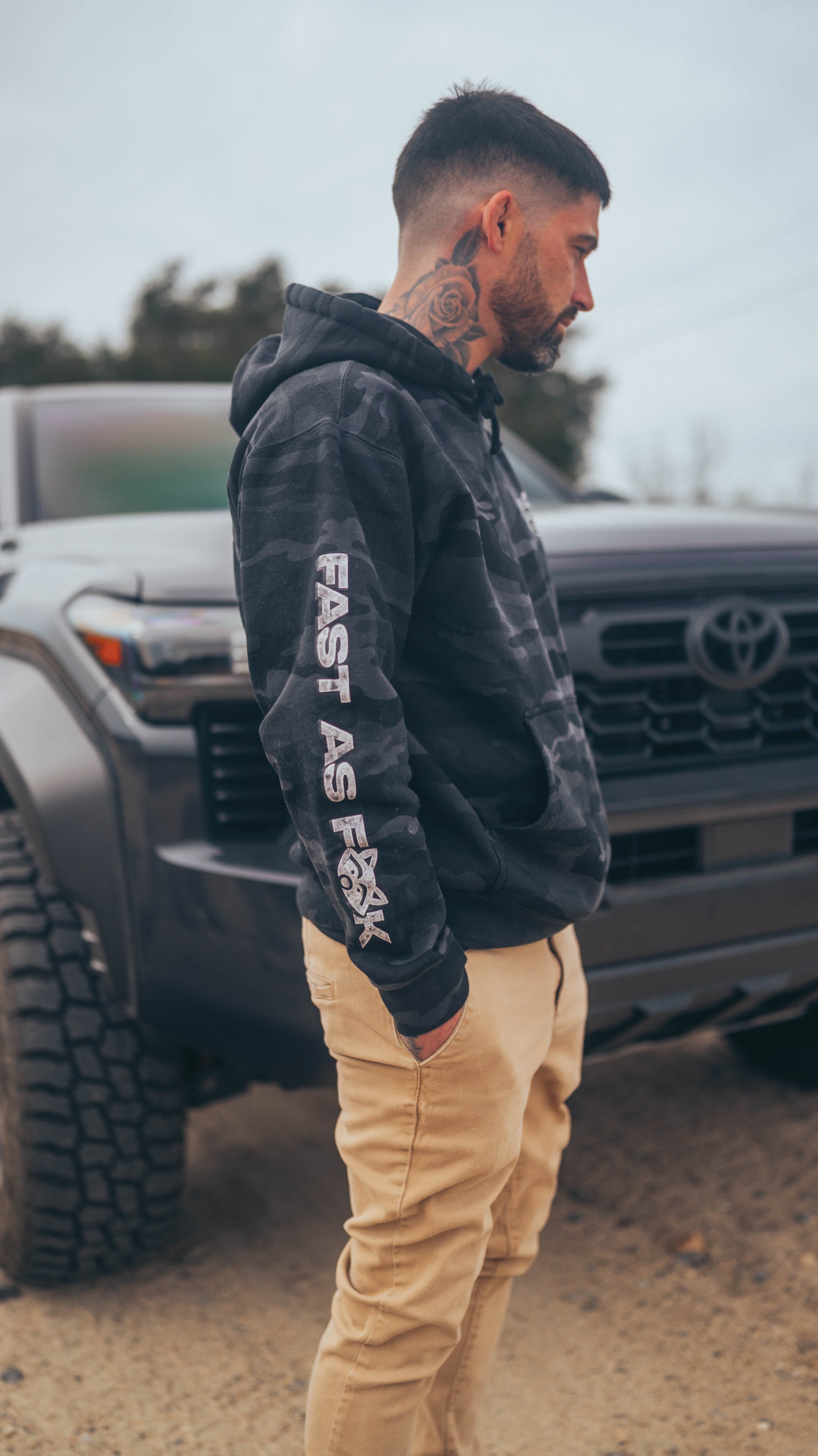 FAF OFF-ROAD TRD BLACK CAMOUFLAGE HOODIE